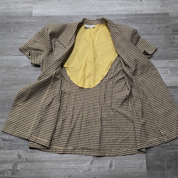 Alyn Paige Vintage 80s Houndstooth Blazer Skirt Suit Set USA Made - Picture 3 of 14